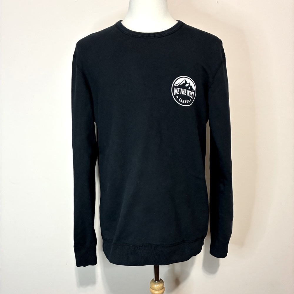 Reigning Champ “We The West - Canada” Men's Black Crewneck Sweatshirt